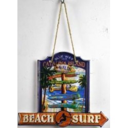 PLAQUE BEACH SIGN - SURFPISTOLS 