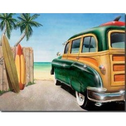 PLAQUE GREEN WOODY - SURFPISTOLS 