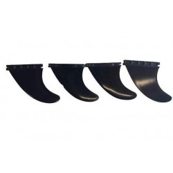DERIVES QUAD-FINS NYLON 1 TABS NOIR - SURFPISTOLS 