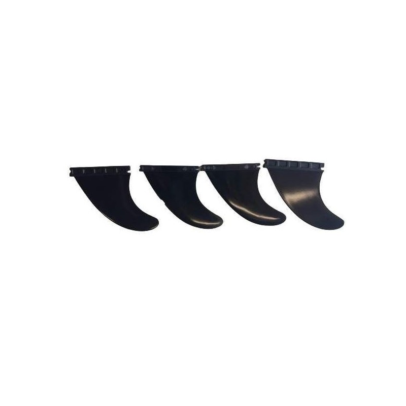 DERIVES QUAD-FINS NYLON 1 TABS NOIR - SURFPISTOLS 